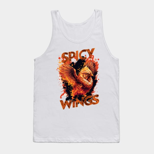 SPICY WINGS (WHITE SHIRT) Tank Top by TreemanMorse